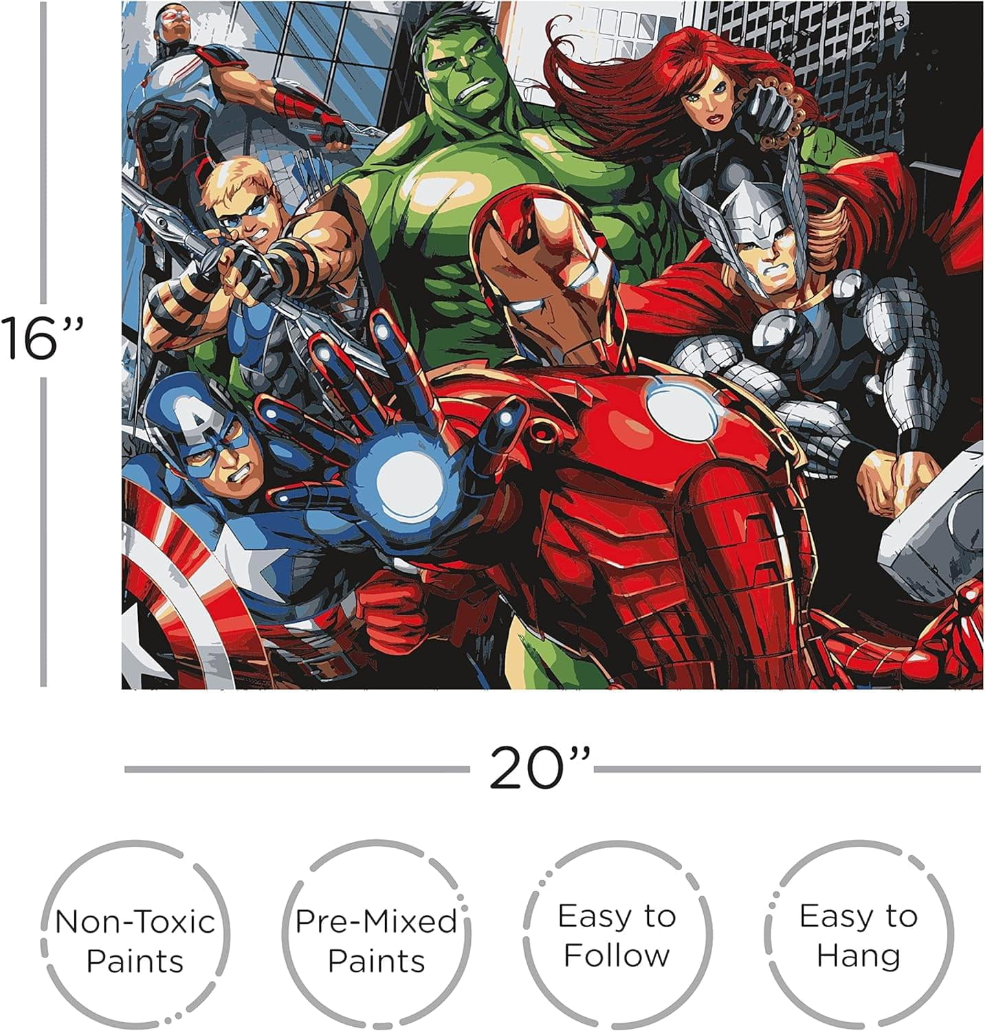 Marvel Avengers Assemble Art by Numbers
