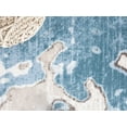 thumbnail image 3 of Abani Arto Collection Teal Cream 5' x 8' Abstract Modern Area Rug, 3 of 5