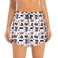 thumbnail image 2 of Honeii Pirate skulls print a double-layered women's running short, ideal for gym, tennis, and various activities, complete with a practical pocket-X-Large, 2 of 7