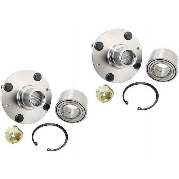 Front Wheel Bearing Hub Assembly Set of 2 - Compatible with 2005 - 2011 Hyundai Accent 2006 2007 2008 2009 2010