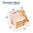 thumbnail image 4 of Organizador De Escritorio Para Oficina Hogar Armable Madera Claro, 4 of 5