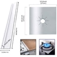 thumbnail image 3 of MSDADA Gas Stove Burner Covers,8 Pcs 0.2mm 10.6" x 10.6" Gas Range Protectors with 2 Pcs Kitchen Silicone Gap Cover, Double Thickness, Non-Stick, Reusable And Dishwasher Safe（Silver）, 3 of 7