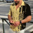 thumbnail image 1 of Camisa de manga corta de verano para hombre con botones informal cómoda de material suave con gráficos en HD gran oferta nueva camisa de manga corta, 1 of 6