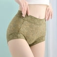 thumbnail image 4 of Women's French Ice Silk Lace Belly Panties High Waisted Ladies Briefs Sexy Underwear for Women 6-Pack, 4 of 10