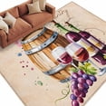 thumbnail image 2 of Farm Grape Wine Barrel Floor Carpet Living Room Rug, Country Farmhouse Non-Slip Welcome Mat Indoor Rugs for Bedroom Dining Room, 2 of 6