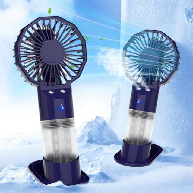 Portable Mist Fan - Usb Charging & 3 Speed Settings, Personal Cooler with Humidifying Function, for Travel, Home & Office, Blue, JKODE