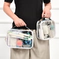 thumbnail image 6 of Cat Boat Sea Clear Cosmetic Bags with Handles PVC Toiletry Bags Zipper Waterproof Portable for Traveling 2 Pcs, 6 of 7