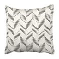thumbnail image 1 of BOSDECO Black Brush Abstract Striped And Clean Empty Blocks Herringbone White Creative Dashed Pillowcase Cover 20x20 inch, 1 of 1