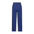 thumbnail image 4 of Yifymode Womens Pants Summer Casual High Waist Straight Leg Pants Loose Fit Lightweight Lounge Trousers with Pockets,Blue L, 4 of 6