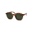 thumbnail image 2 of Retro Vintage Plastic Horn Rim Hipster Sunglasses Tortoise Green, 2 of 4