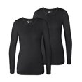 thumbnail image 1 of Adar Underscrub Tee 2 Pack For Women - Long Sleeve Fitted Underscrubs, 1 of 5