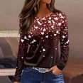thumbnail image 2 of Garbnen Women's Valentine Tops Love Heart Graphic O Neck Women's Long Sleeve Shirt Fashion Spring Summer Women Pullover, 2 of 5