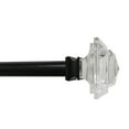 thumbnail image 3 of Better Homes & Gardens 1” Matte Black Clear Acrylic Square Single Curtain Rod 120-180”, 3 of 7