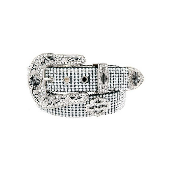 Harley-Davidson Women's Embellished Crystal Saturday Night Belt HDWBT10044, Harley Davidson