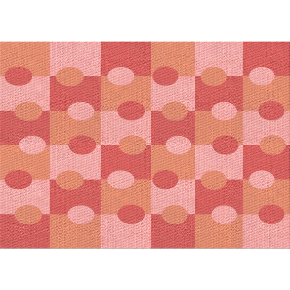 Ahgly Company Machine Washable Indoor Rectangle Transitional Fire Engine Red Area Rugs, 7' x 10'