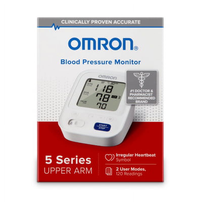 Omron 5 Series Upper Arm Blood Pressure Monitor (Model BP7200) - image 3 of 12