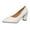 Beige, variant on Women's Dating Slip On Pointed Toe Dress Solid Block Mid Heel Pumps Shoes 2.5 Inch