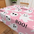 thumbnail image 5 of Duangreer Halloween Theme Rectangle Tablecloth, Pink Cute Ghost Print Table Cover with Waterproof Wrinkle Resistant for Party Decorations, 60 x 84 Inch, 5 of 6