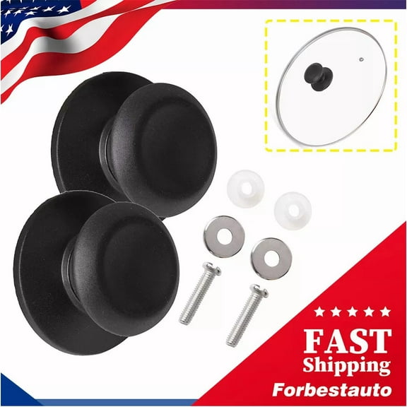 2 Pcs Universal Replacement Kitchen Cookware Grip Knob Handle For Pan Lid Cover