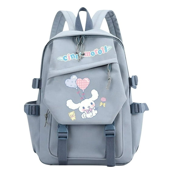 Sanrio Backpack Student Travel Backpack, Casual Sanrio Cinnamoroll Character Bag Cartoon Style Laptop Backpack, Sanrio Themed Back to School Shoulders Backpack for Commuters and Students
