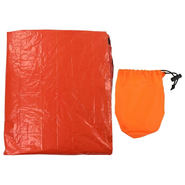 Saco de dormir de emergencia con película de aluminio PE, para exteriores, para acampar y viajar.
