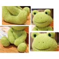 thumbnail image 4 of SBSGV - Rana verde suave de peluche, rana sentada, peluche de rana de terciopelo, regalo para niños en cumpleaños, 10 pulgadas, 4 of 5