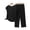 Black, variant on Enjoytime Pajamas for Women Round Neck Short Sleeve Tops with Wide Leg Pants 2 Piece Lounge Sets Comfy Soft Sleepwear