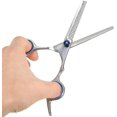 thumbnail image 3 of Professional Pet Grooming Scissors Kit, Stainless Steel Hairdressing Shears With Shock Absorber Handle, Ergonomic Design For Safe And Easy Grooming At Home Or Salon (Titanium, 3 of 6