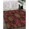 thumbnail image 3 of Ahgly Company Machine Washable Indoor Square Transitional Saddle Brown Area Rugs, 6' Square, 3 of 7