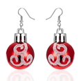 thumbnail image 1 of Pendientes navideños de moda con forma de bola y colgante para la oreja, regalos para familias el día de Navidad, 1 of 5