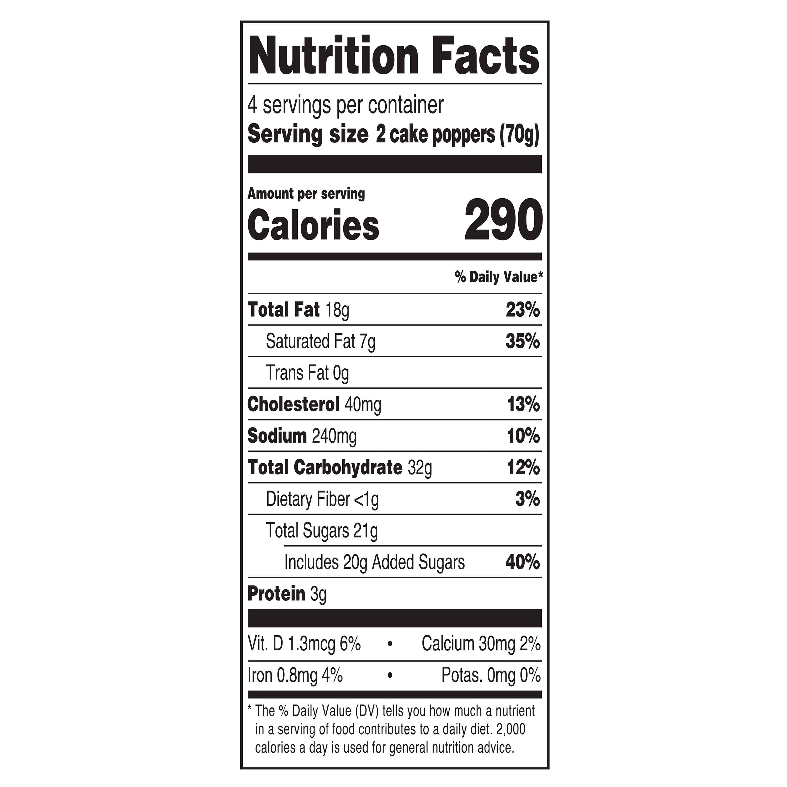 Marketside Lemon Cake Poppers, 9.88 oz, 8 Count