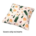 thumbnail image 3 of Throw Pillow Covers, Cheese Wine Bottle Print Soft Square Pillow Cases with Invisible Zipper for Couch Bed Sofa, Farmhouse Fall Home Decor 18"x18", 3 of 7