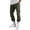 Army Green, variant on Blekii Mens Cargo Pants Drawstring Elastic Waist Casual Baggy Pant Streetwear Multi Pockets Army Green