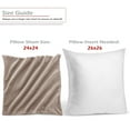 thumbnail image 3 of Nestl Velvet Throw Pillow Covers Solid Square Soft Decorative Pillow Cover for Sofa, 22" x 22", Taupe, Pack of 2, 3 of 8