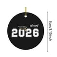 thumbnail image 3 of Happy New Year 2026 Party Decoration, 1 Count, Black Acrylic, 3.1 Inch, Flat Round Ornament, NYE Celebration Hanging Prop, Festive Home Decor, for Tree Wall Gift Bag Tag, 3 of 6