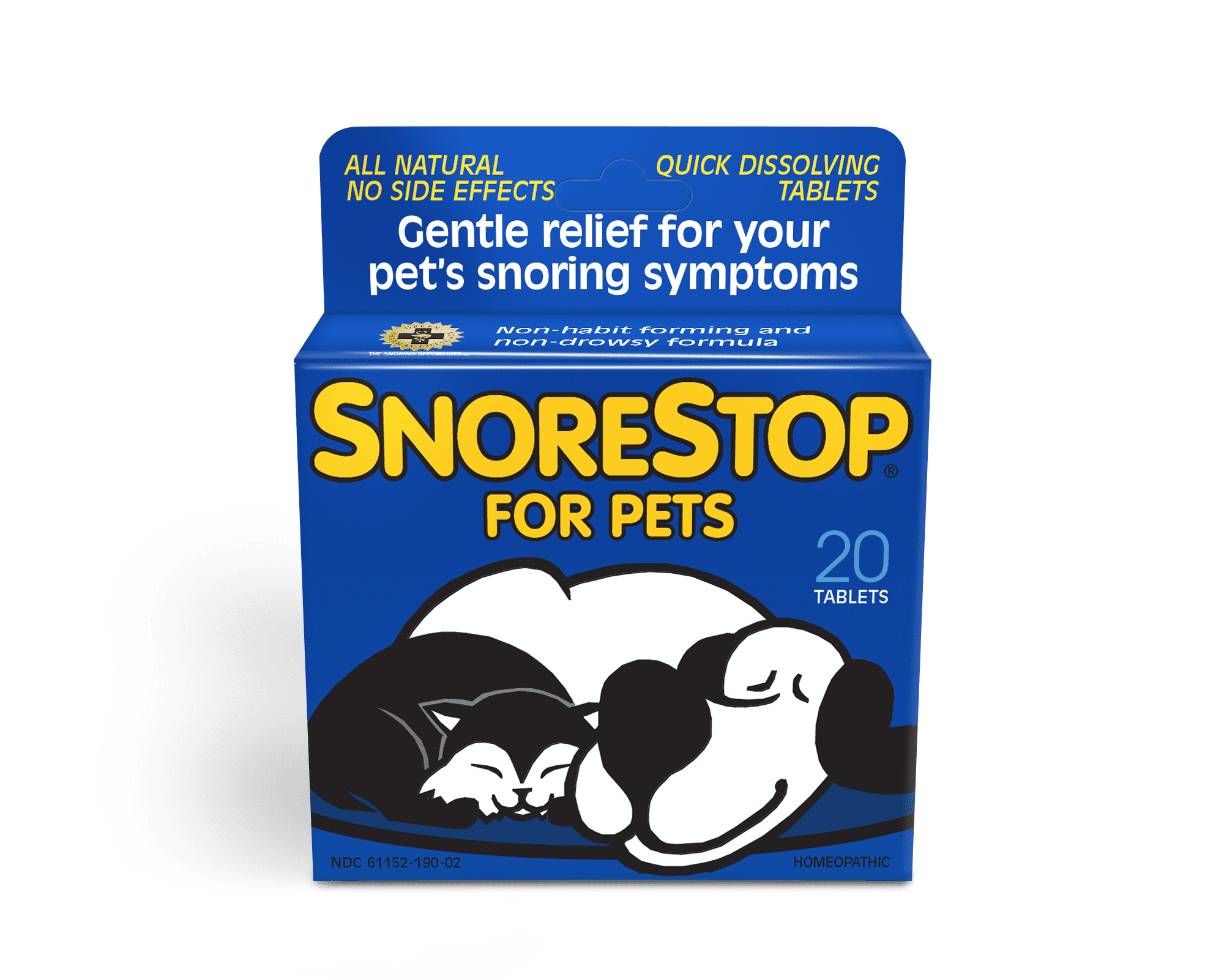 Snore Stop Pet Tablets, Snore Relief for Dogs and Cats, Natural Anti- Snoring, 20 Chewable Tablets