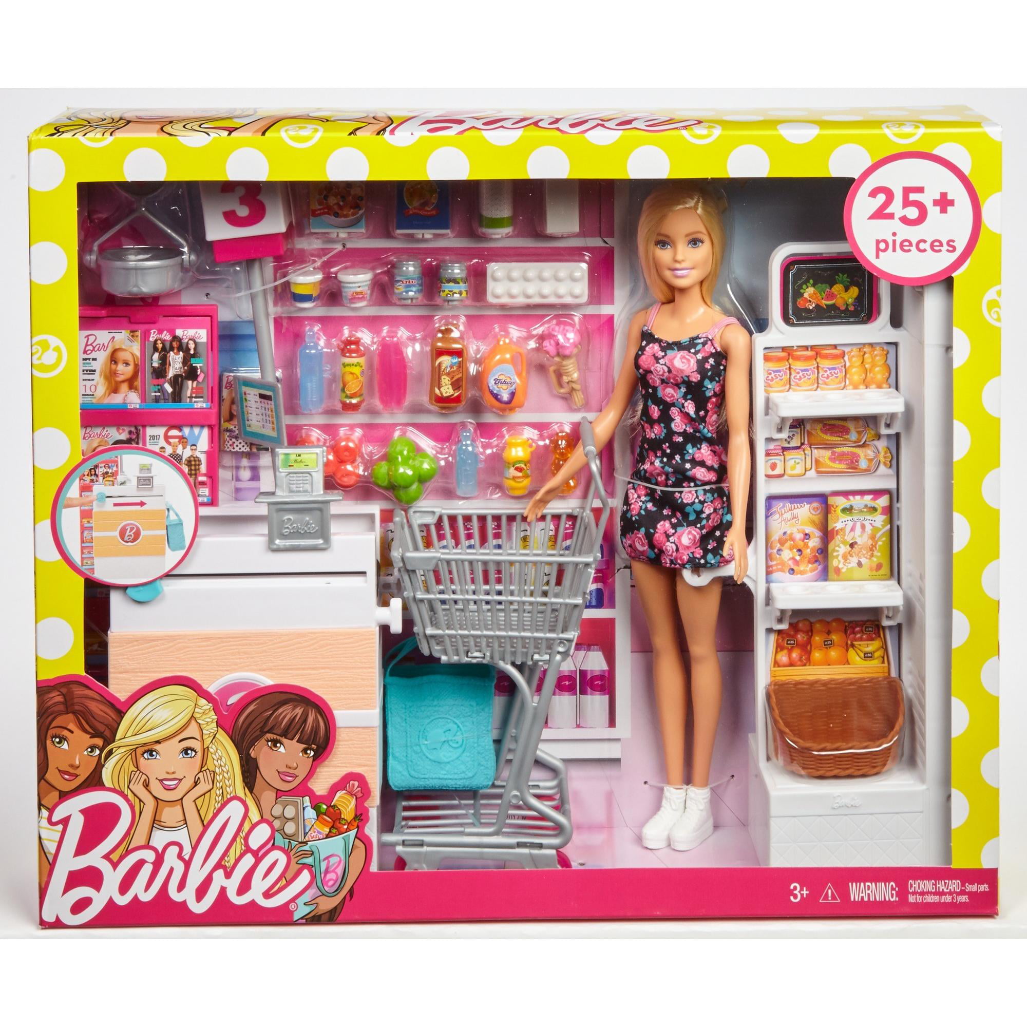 Barbie Supermarket Playset, Blonde Hair 