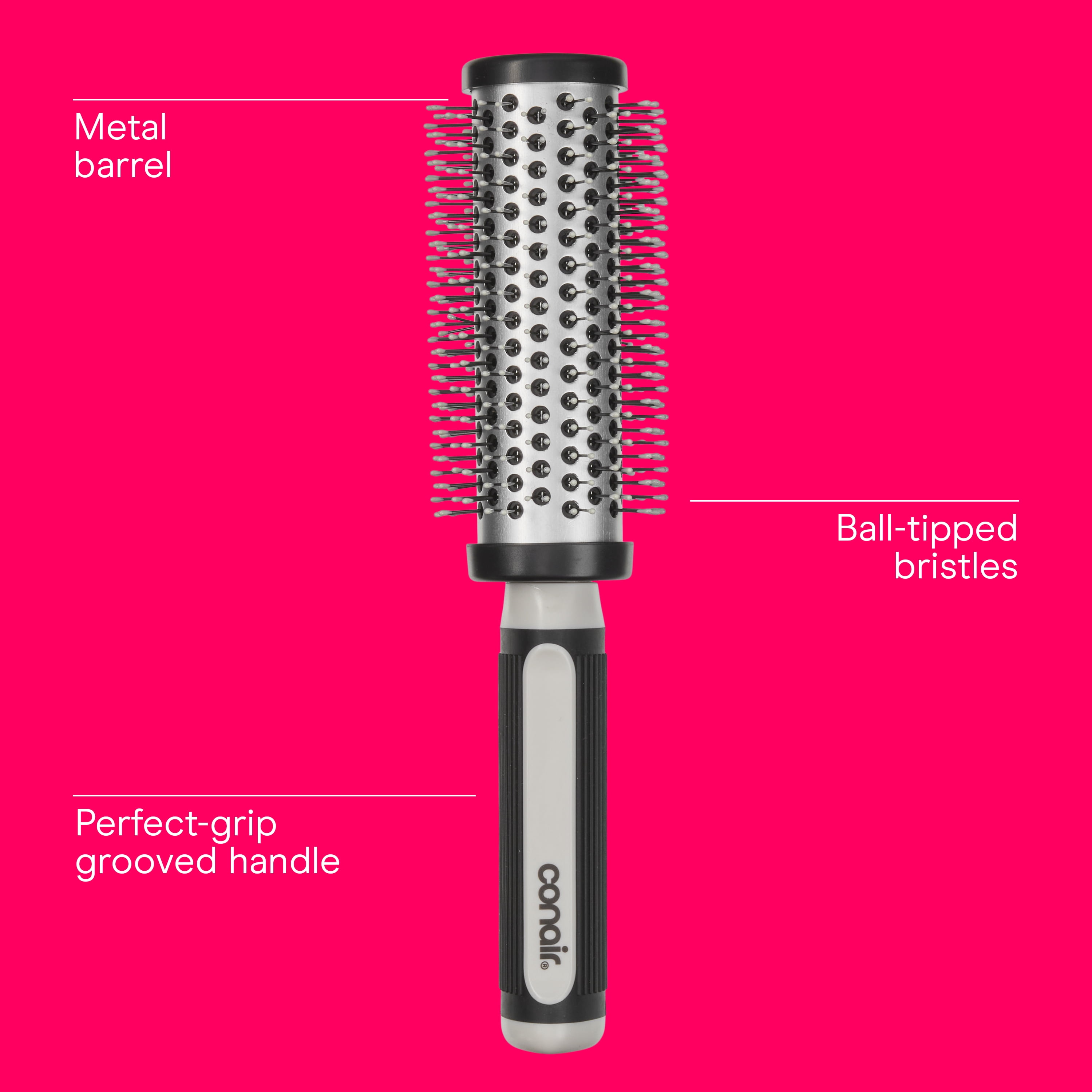 Conair Grip & Style Hot Curling Brush, Blow-Dry Styling Brush