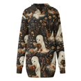 thumbnail image 4 of WFJCJPAF 2025 New Halloween Halloween Dresses for Women Plus Size 26,Women's Hooded Long Sleeve Halloween Print Dress LooseFashion Mini Dress,Halloween Dresses for Women - Multicolor S, 4 of 5