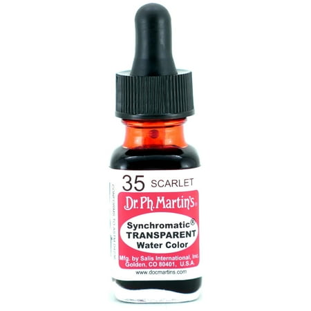 UPC: 0090385435504 | Dr. Ph. Martin s Synchromatic Transparent Water Color  0.5 oz  Scarlet (35)