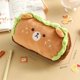 thumbnail image 1 of Estuche Kawaii de felpa con forma de hamburguesa y perro para estudiantes, bolsa bonita de gran capacidad para almacenar bolígrafos, suministros escolares Fivean unisex, 1 of 2