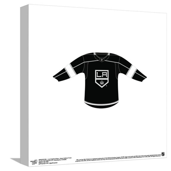 Gallery Pops NHL - Los Angeles Kings - Home Uniform Front Canvas Wall Art, Unframed Version, 12" x 12"