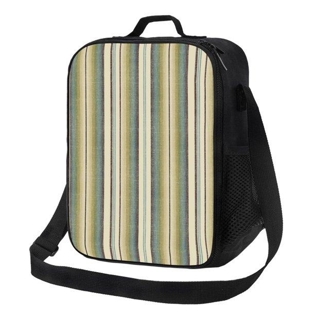 Balery Colourful stripes Caja de Almuerzo y Bolsa de Almuerzo para Hombres y Mujeres, Bolsa de Almuerzo Reutilizable con Gran Capacidad, Bolsa de Almuerzo Aislada