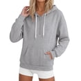 thumbnail image 4 of Certgust Essential Hoodie Womens Oversized Zip Hoodie Sweatshirt Long Sleeve Casual Fall Jacket with Pockets Drawstring Top, 4 of 9