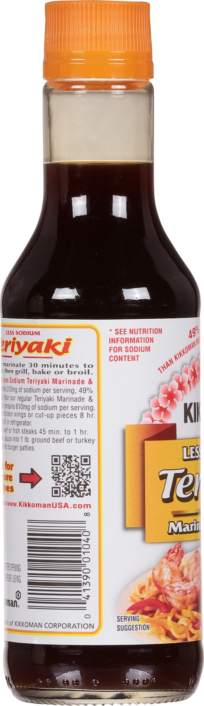 Kikkoman Less Sodium Teriyaki Marinade & Sauce, 10.0 fl oz
