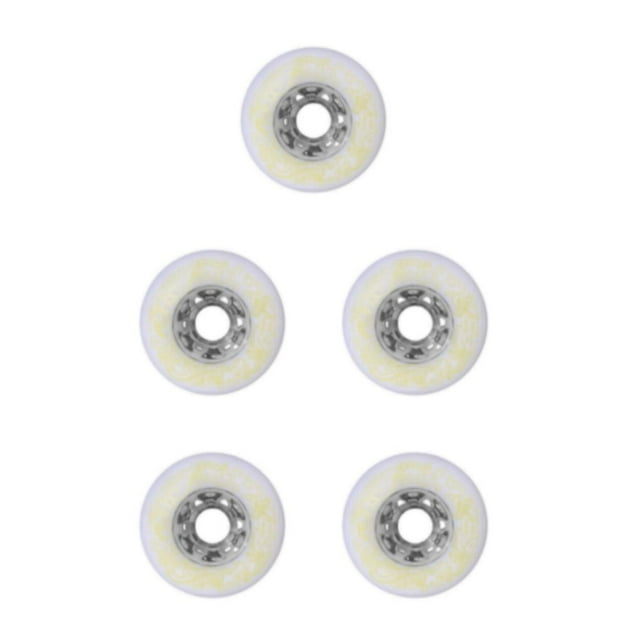 VONKY 1/2/3/5 2 Pcs Roues Élastiques et Résistantes à l'Usure Freestyles Roues Durables Blanches 76mm 5 Pcs