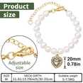 thumbnail image 2 of Pearl Dog Collar 12-14 in Adjustable Rhinestone Heart Charm Small Dog Collar Luxury Pearl Necklace Collar for Small Dogs and Cats 1 Pack, 2 of 4