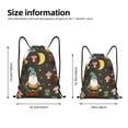 thumbnail image 2 of Daiia Gnome Insect Frog Pattern Drawstring Backpack, Gym Bag, Lightweight Backpack, Water-Resistant Bag Travel Sports Backpack, Fitness Bag, Yoga Bag-Small, 2 of 6