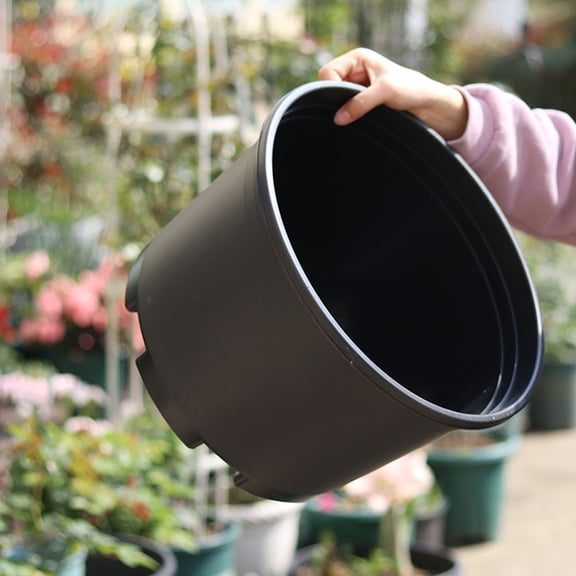 REOFLYUP Garden Plastic Flower Pot Black Multipurpose Planting Container with Fine Workmanship