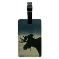 thumbnail image 1 of Graphics and More Moose Rectangle Leather Luggage ID Tag, 1 of 1
